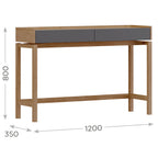 Aparador Barcelona Finestra 120cm 2 Gavetas Tauari/Concret