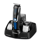 Aparador de Pelos BG-03 Mondial Super Groom 10 em 1 Preto e Azul Bivolt