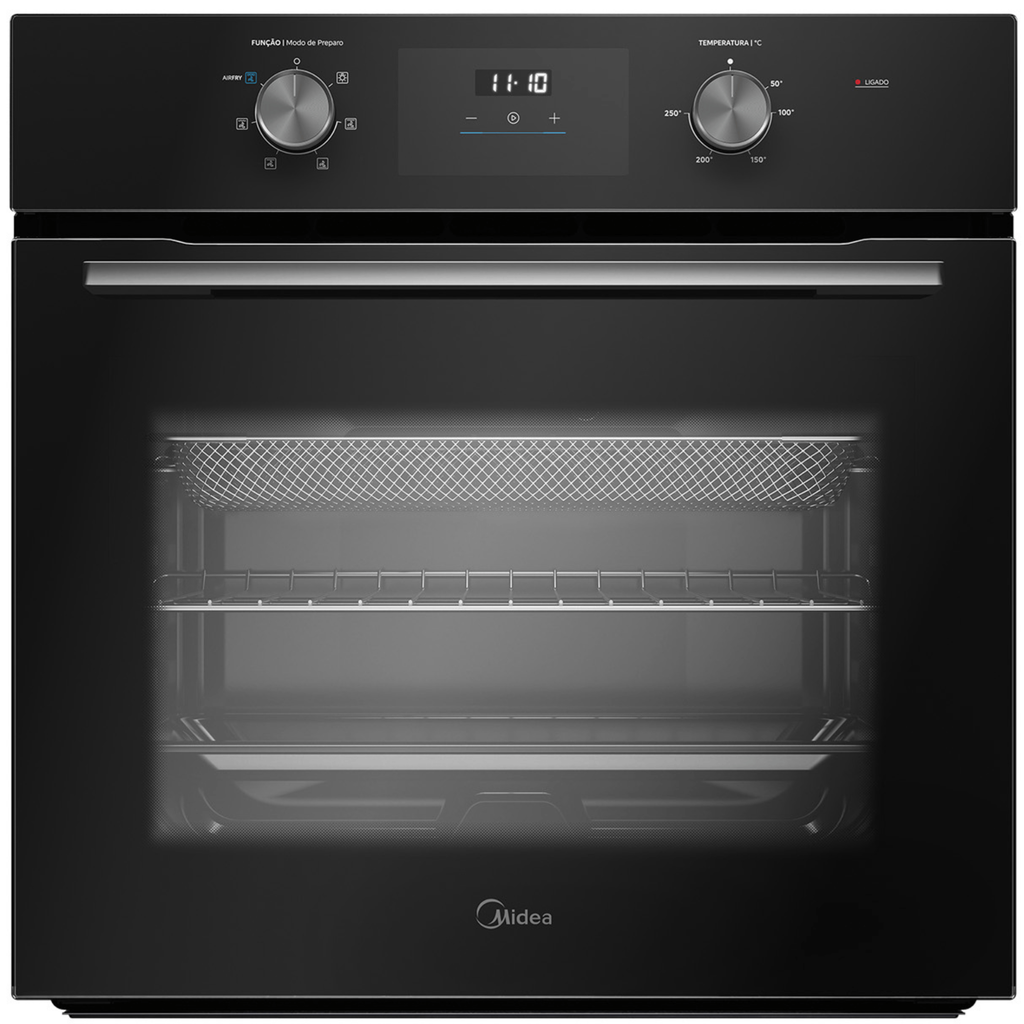 Kit Midea de Embutir Forno Elétrico 68L AirFryer + Micro-ondas 35L 220V