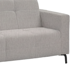 Sofá Living Hamilton 200cm Konfort Pés Metal Preto Linho Cinza