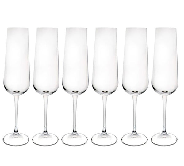 Jogo de 6 Taças para Champanhe Full-Fit em Cristal Ecológico 220ml
