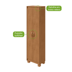 Armário Multiuso Bliss Lopas 2 Portas 50cm Amêndoa Clean