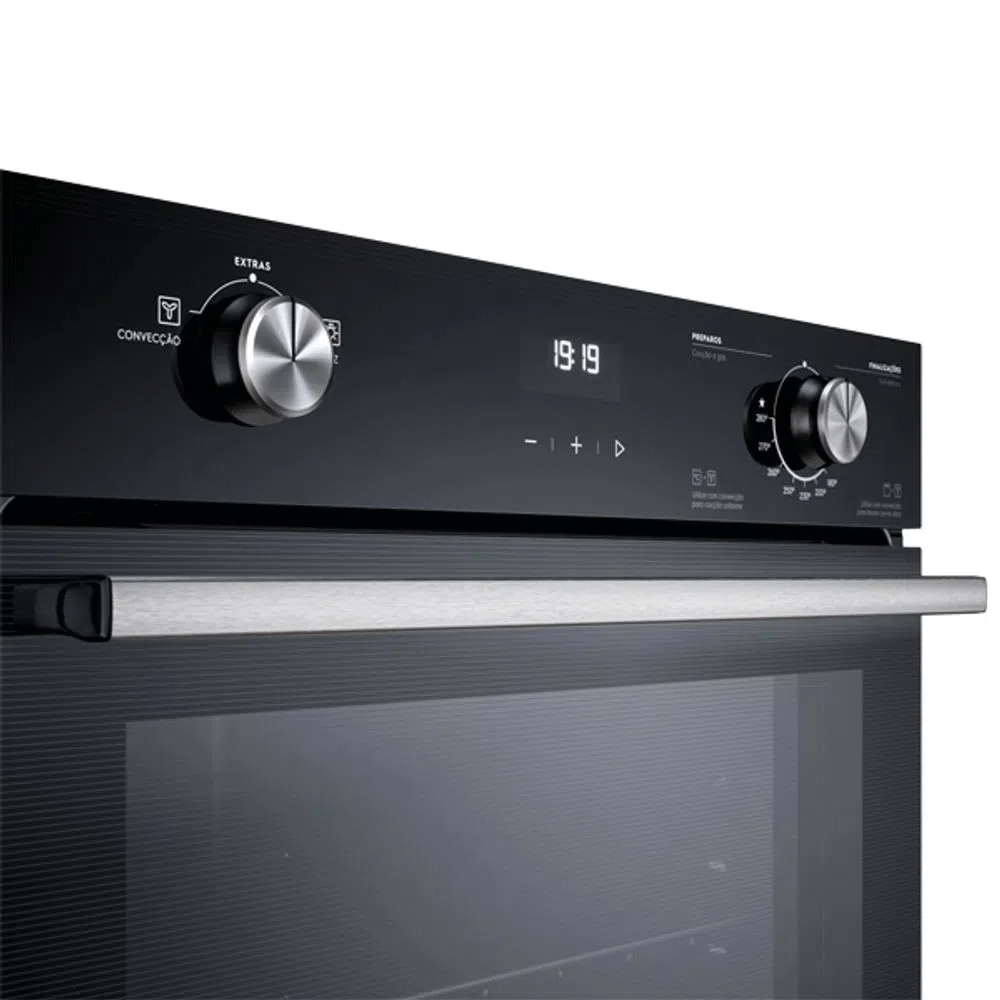 Forno de Embutir a Gás Electrolux 80L OE8GH Efficient PerfectCook 360 e Grill Preto 220V