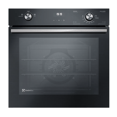 Forno de Embutir a Gás Electrolux 80L OE8GH Efficient PerfectCook 360 e Grill Preto 220V