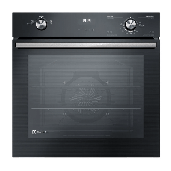Forno de Embutir a Gás Electrolux 80L OE8GH Efficient PerfectCook 360 e Grill Preto 220V