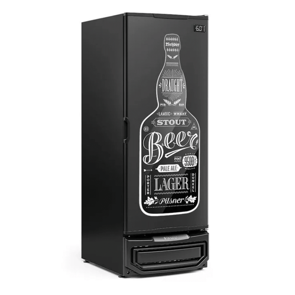 Cervejeira Gelopar 570L GCB-57 Porta Adesivada Beer Preto 220V