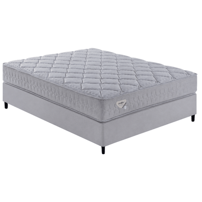 Conjunto Cama Box High Density II Casal Ecoflex 138x188x57cm Molas Superlastic Prata