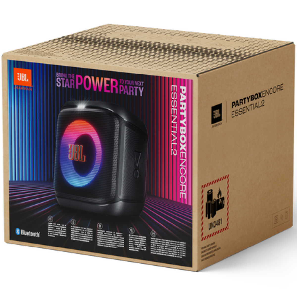 Caixa de Som Portátil JBL PartyBox Encore Essential 2 Preto