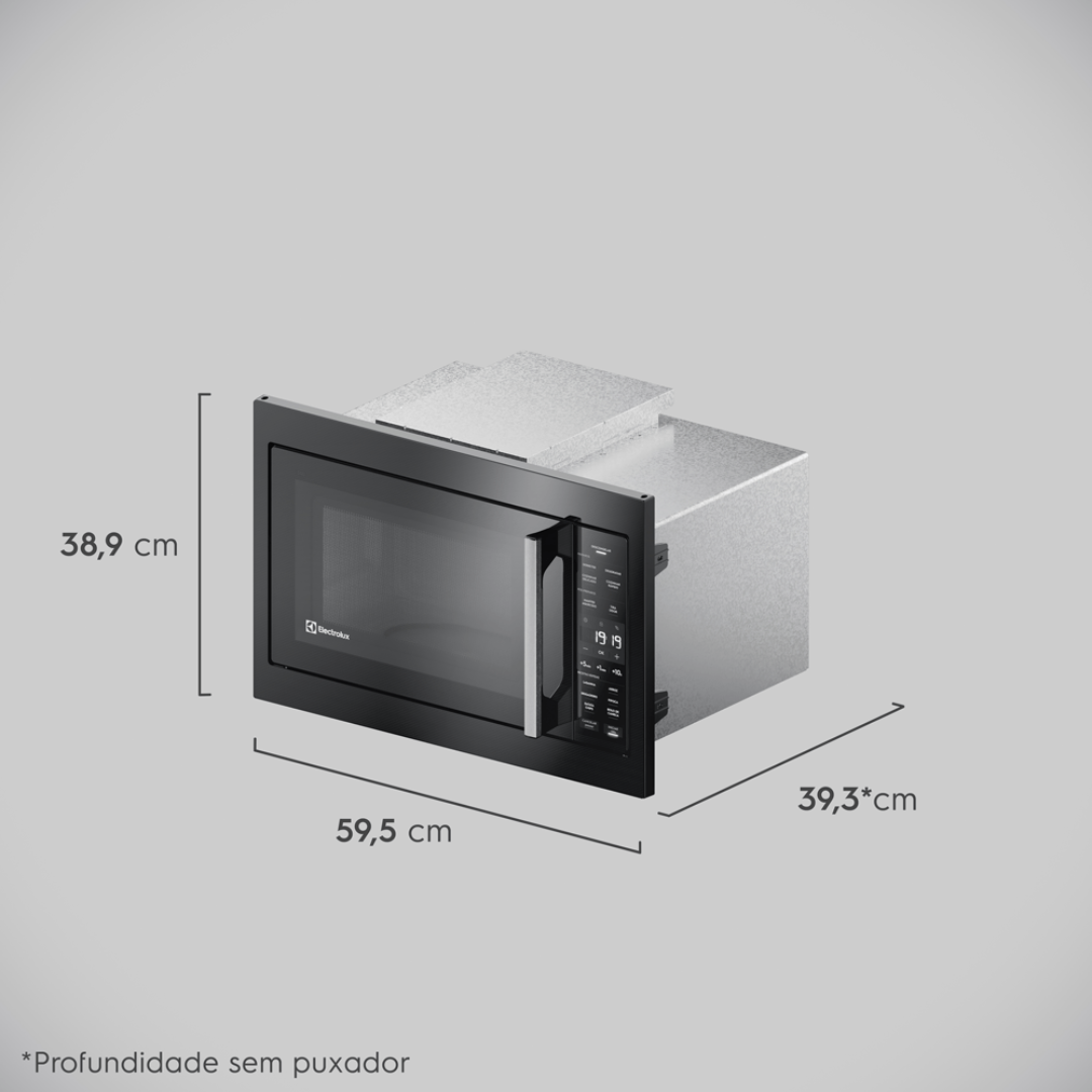 Kit Electrolux de Embutir Forno Elétrico OE5EA 50L com AirFryer + Micro-ondas 34L ME3BP 220V
