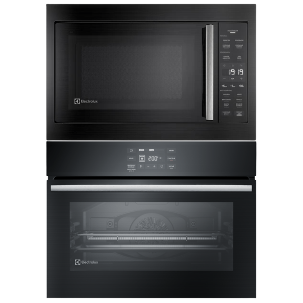 Kit Electrolux de Embutir Forno Elétrico OE5EA 50L com AirFryer + Micro-ondas 34L ME3BP 220V