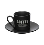 Jogo de Xícara Café  de Porcelana Etilux Manhattan 6 Peças Preto