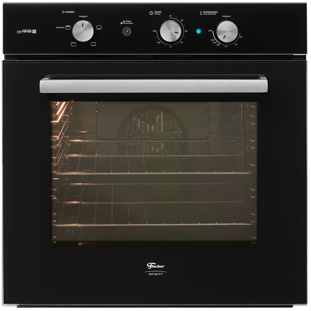 Forno de Embutir Elétrico Fischer 78L Infinity com Air Fryer Preto 220V