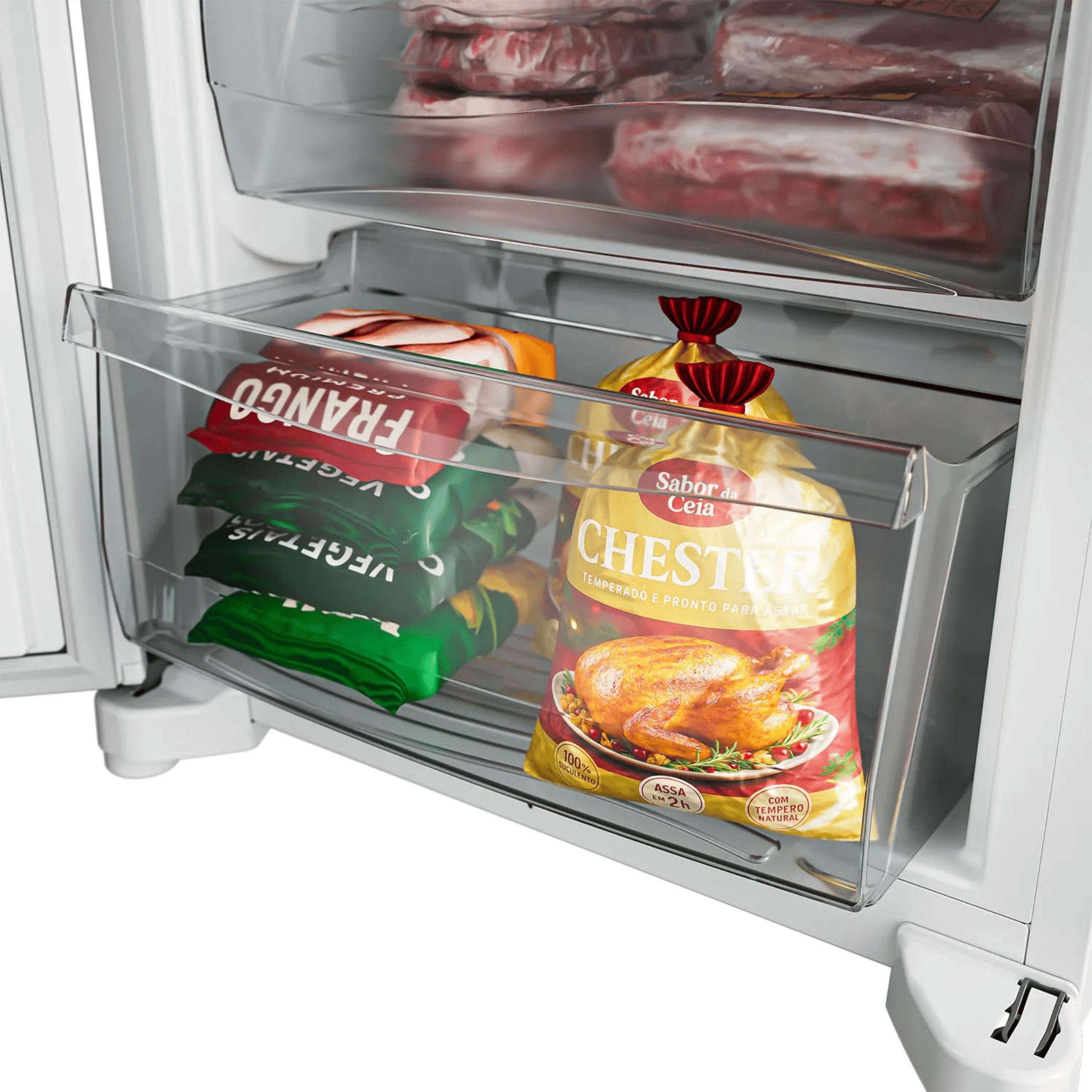 Freezer Vertical Flex Brastemp 276L BVR28PB Frost Free Branco 220V