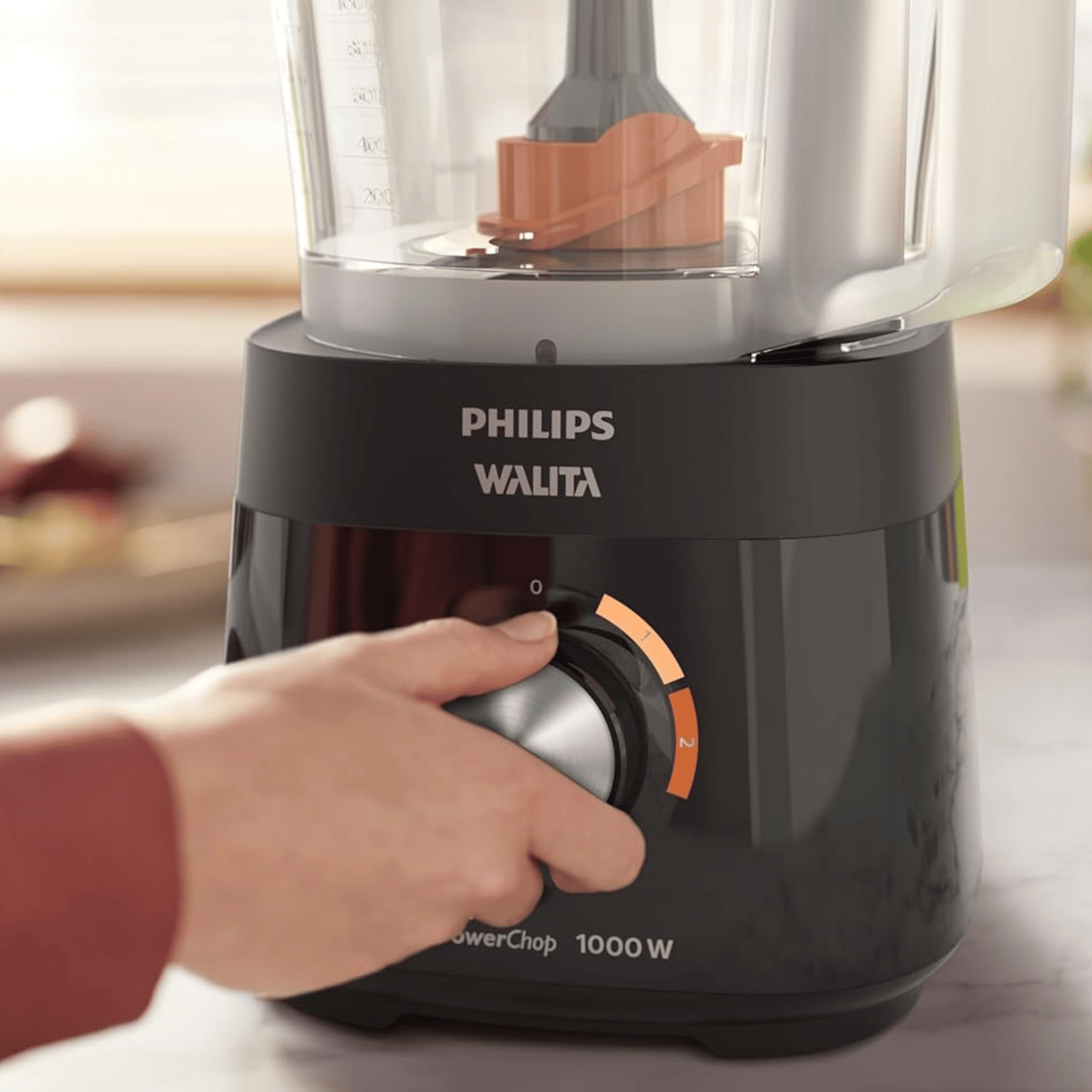 Processador de Alimentos Philips Walita PowerChop HR7304/92 1000W Preto 220V
