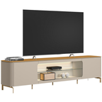 Rack Santorini Linea 239cm com LED Tauari e Off White