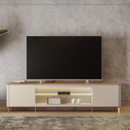 Rack Santorini Linea 239cm com LED Tauari e Off White