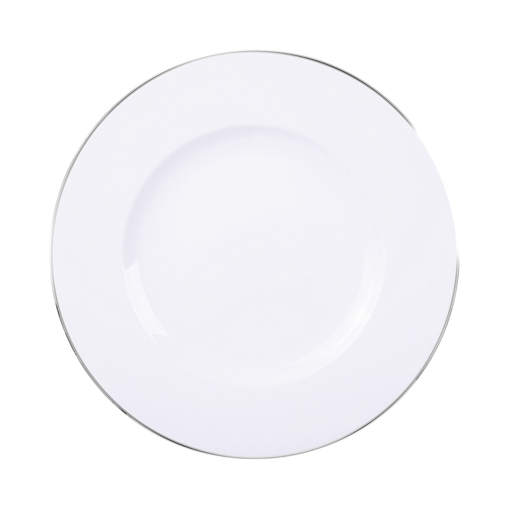 Aparelho de Jantar e Chá 30 Peças Joana em Porcelana Decorada Branca