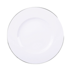 Aparelho de Jantar e Chá 30 Peças Joana em Porcelana Decorada Branca