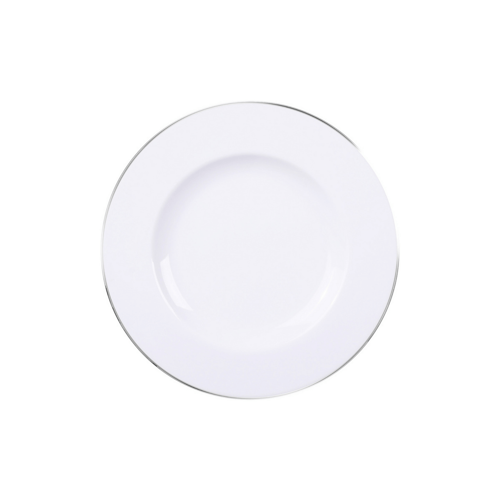 Aparelho de Jantar e Chá 30 Peças Joana em Porcelana Decorada Branca