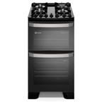 Fogão 4 Bocas Electrolux Experience FE4DP Piso Duplo Forno VaporBake Preto 220V