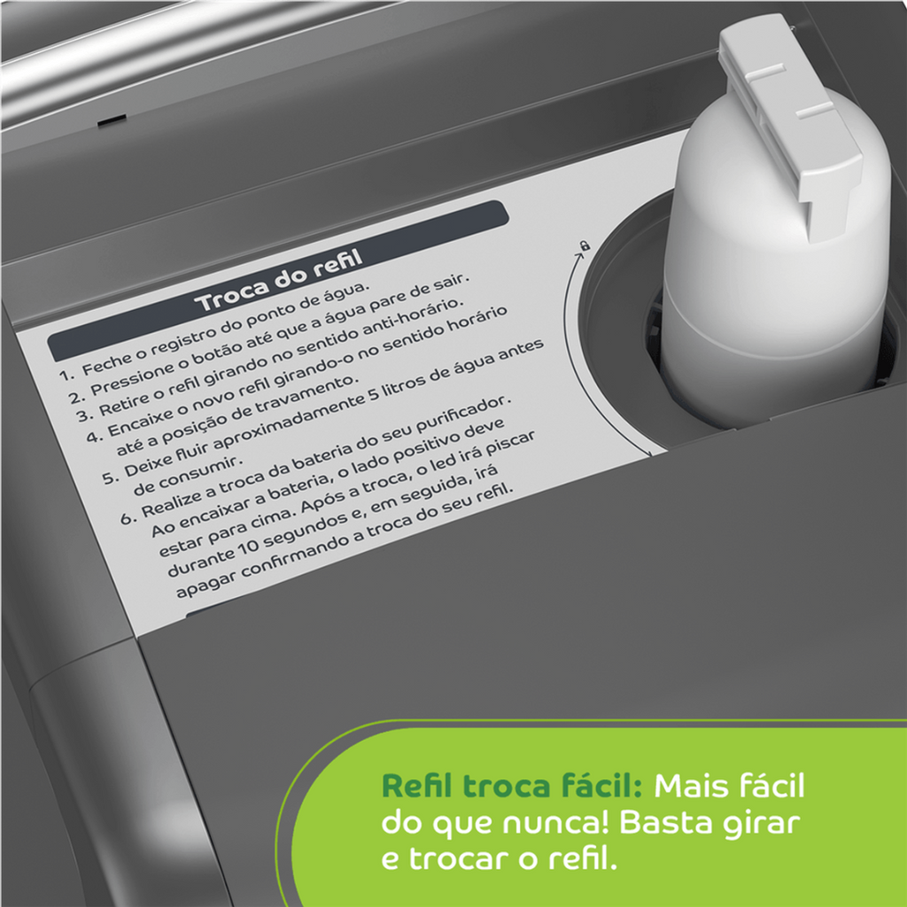 Purificador de Água Consul CPB34AF Proteção Antibactérias Cinza Bivolt