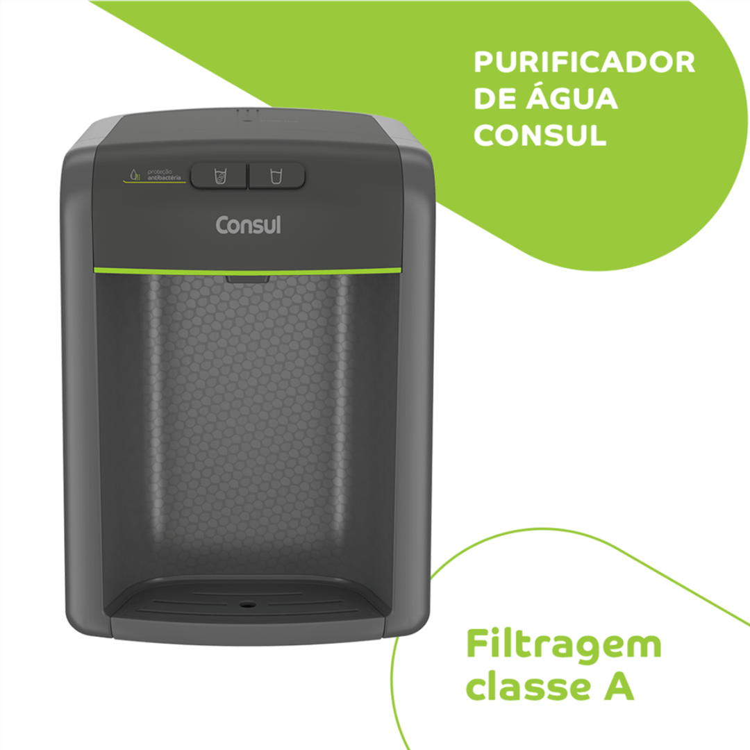 Purificador de Água Consul CPB34AF Proteção Antibactérias Cinza Bivolt