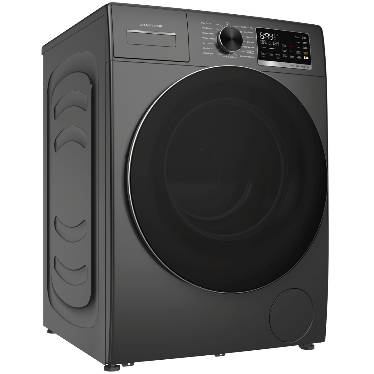 Lava e Seca Brastemp 14kg B= Smart BNO14AS Inverter Titanium 220V