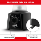 Liquidificador Arno 2L Power Mix 700W Preto 220V