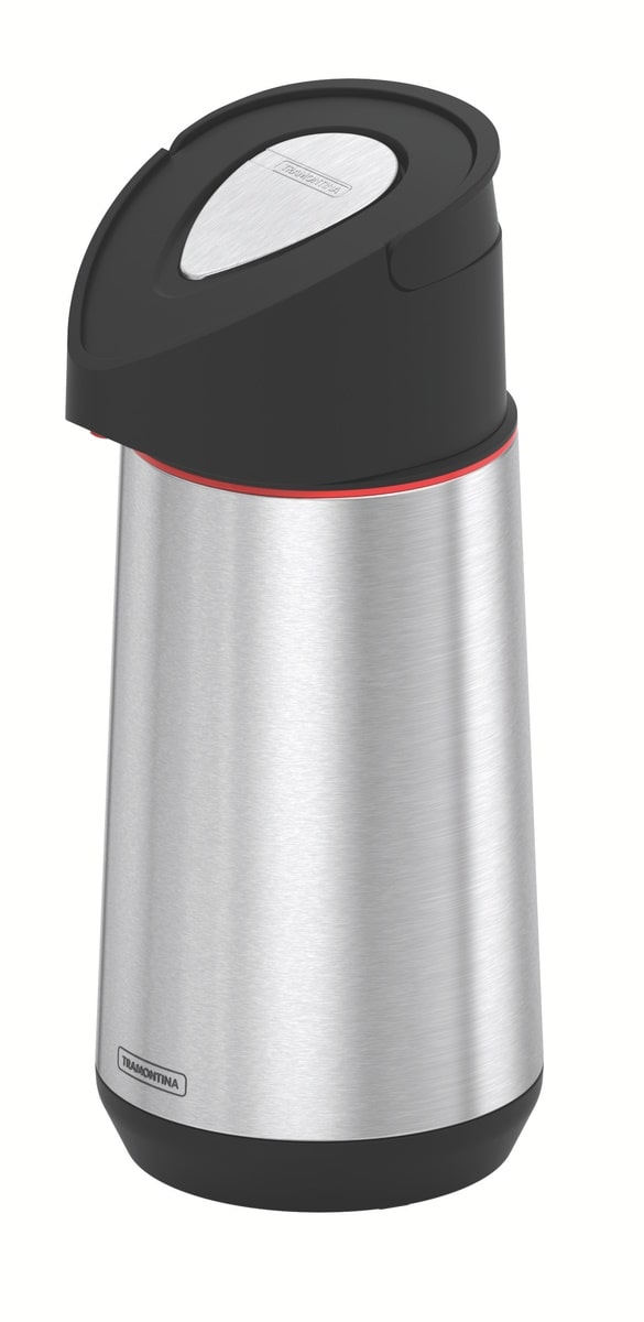Garrafa Térmica Tramontina Exata em Aço Inox 1,2L Inox/Preto