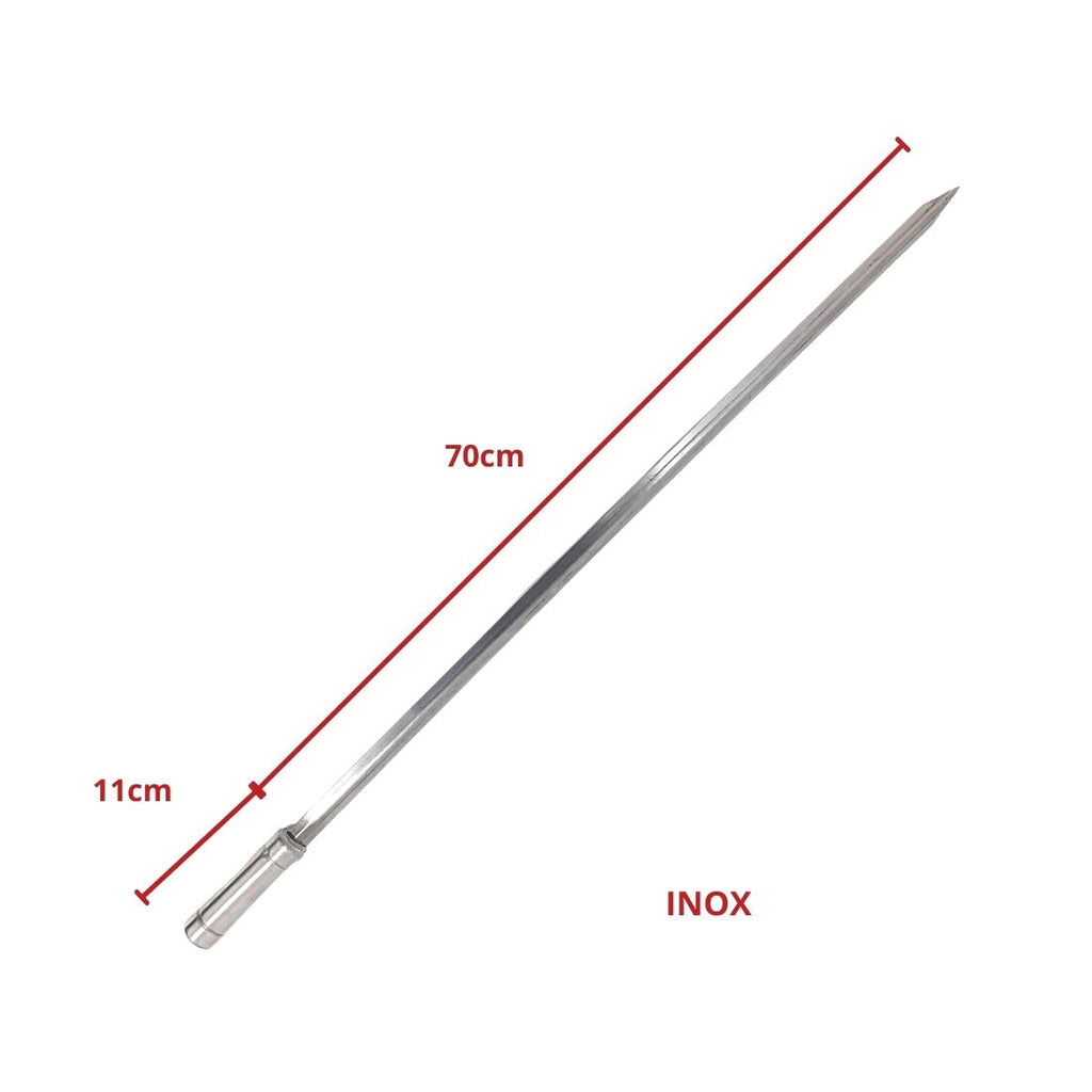 Espeto Chato Laurindos 70cm EC70 Inox
