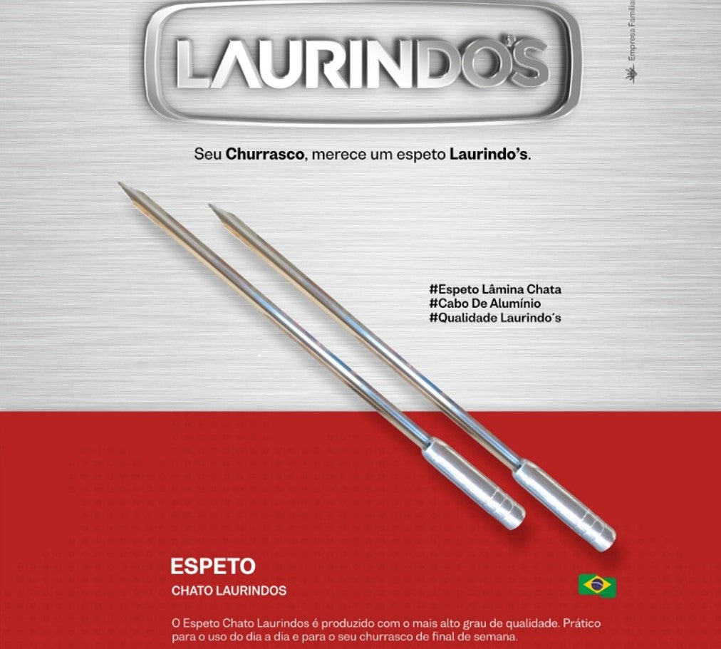 Espeto Chato Laurindos 70cm EC70 Inox