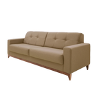 Sofá Living MH4219 240cm Herval 2 Assentos Base Madeira Cappuccino