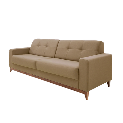 Sofá Living MH4219 240cm Herval 2 Assentos Base Madeira Cappuccino