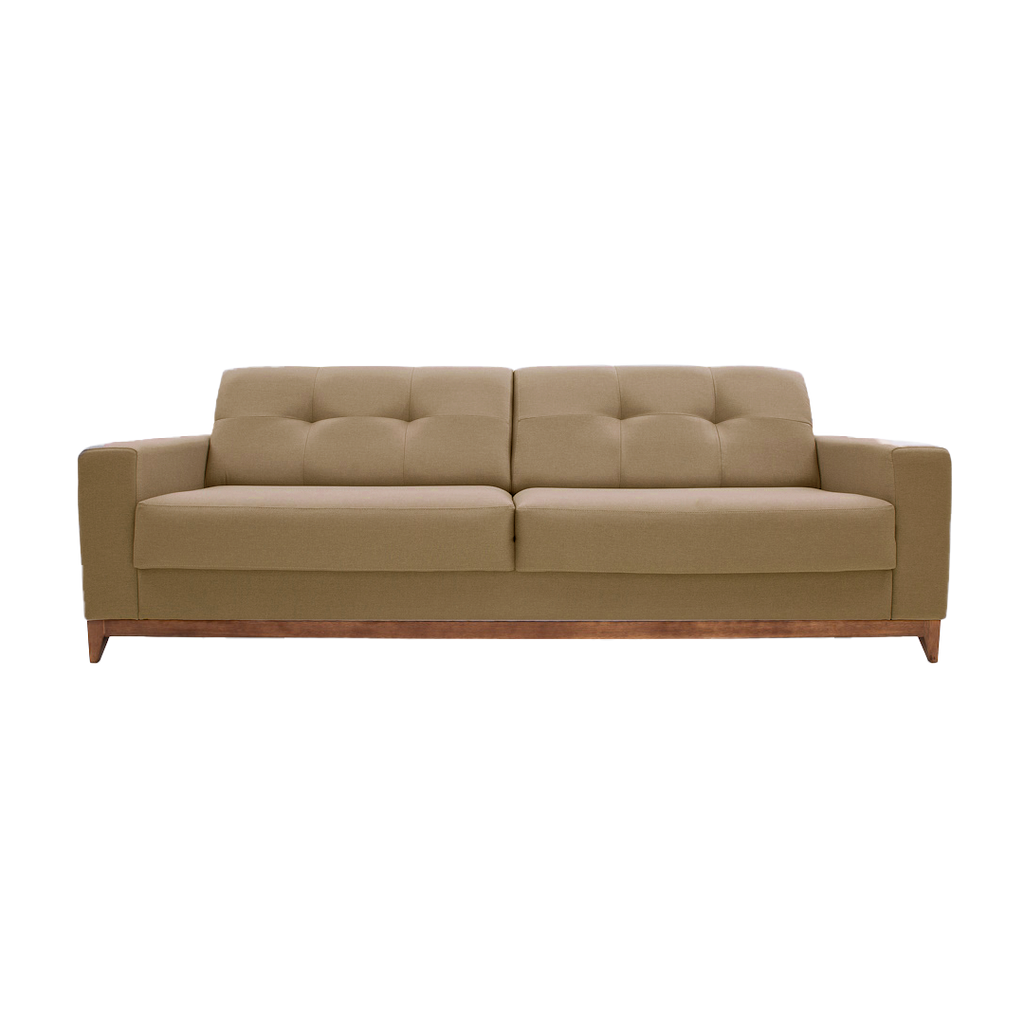 Sofá Living MH4219 240cm Herval 2 Assentos Base Madeira Cappuccino