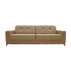 Sofá Living MH4219 240cm Herval 2 Assentos Base Madeira Cappuccino