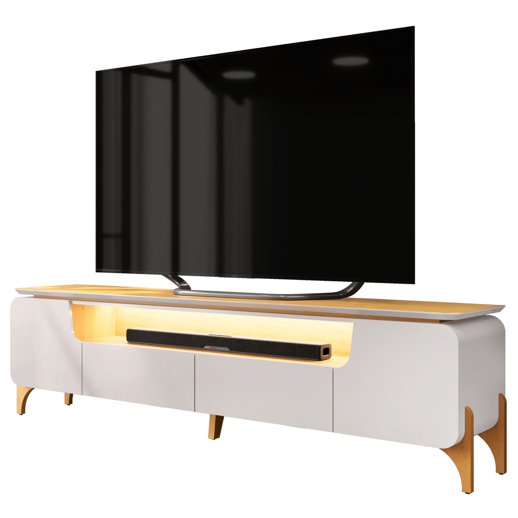Rack Alicia para TV de até 75" DJ Móveis 224cm 100% MDF Bali e Cedro