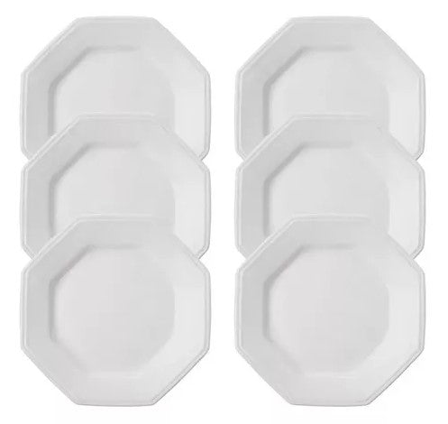 Jogo de 6 Pratos Rasos Schmidt Prisma 1ª Linha