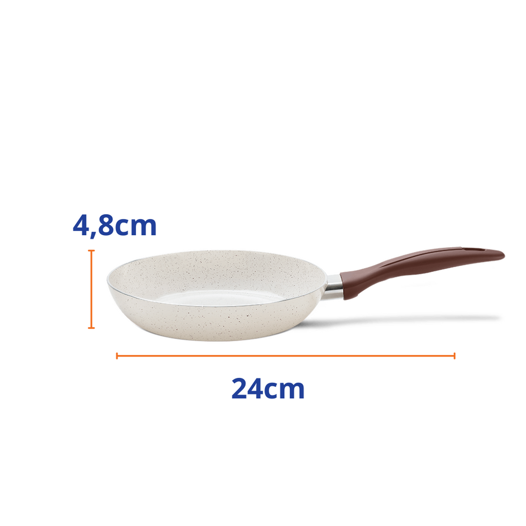 Frigideira Ceramic Life Brinox Granada Indução 24cm Vanilla