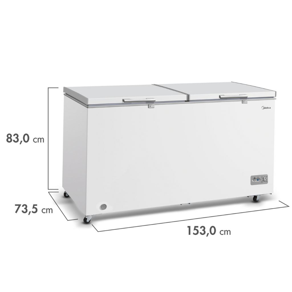 Freezer Horizontal Midea 508L 2 Tampas Branco 220V