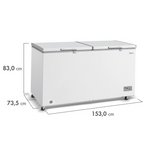 Freezer Horizontal Midea 508L 2 Tampas Branco 220V