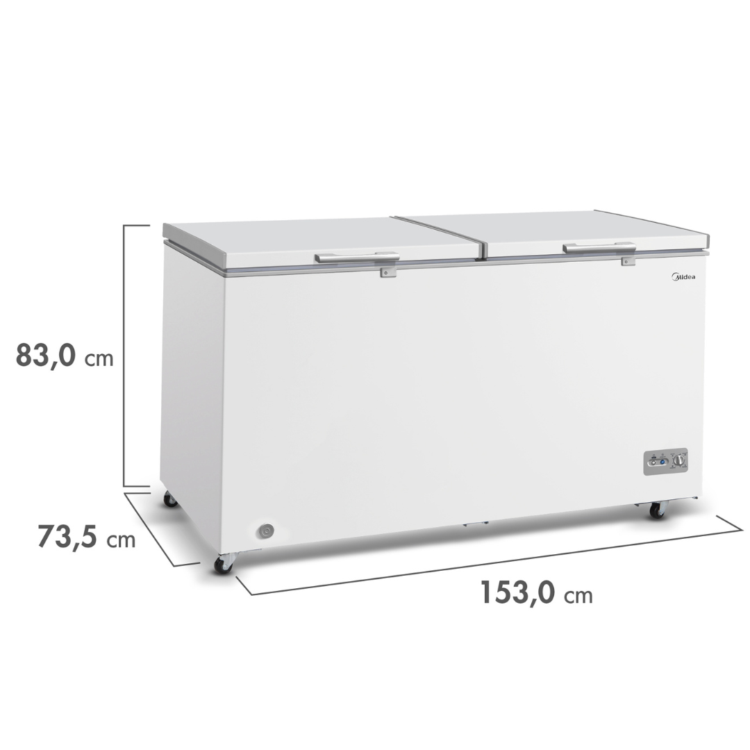 Freezer Horizontal Midea 508L 2 Tampas Branco 220V