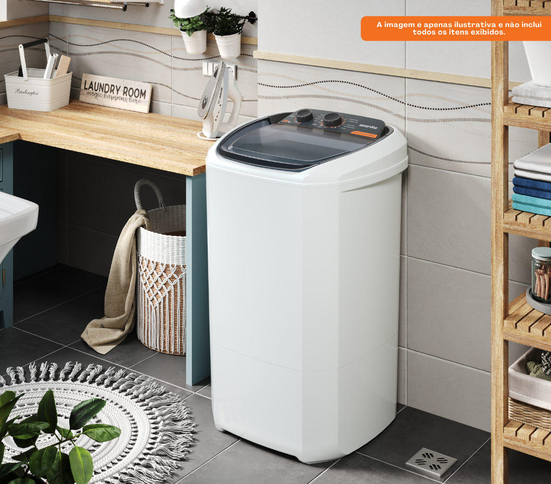 Lavadora de Roupas Wanke 20Kg Premium Plus Semiautomática Branco 220V