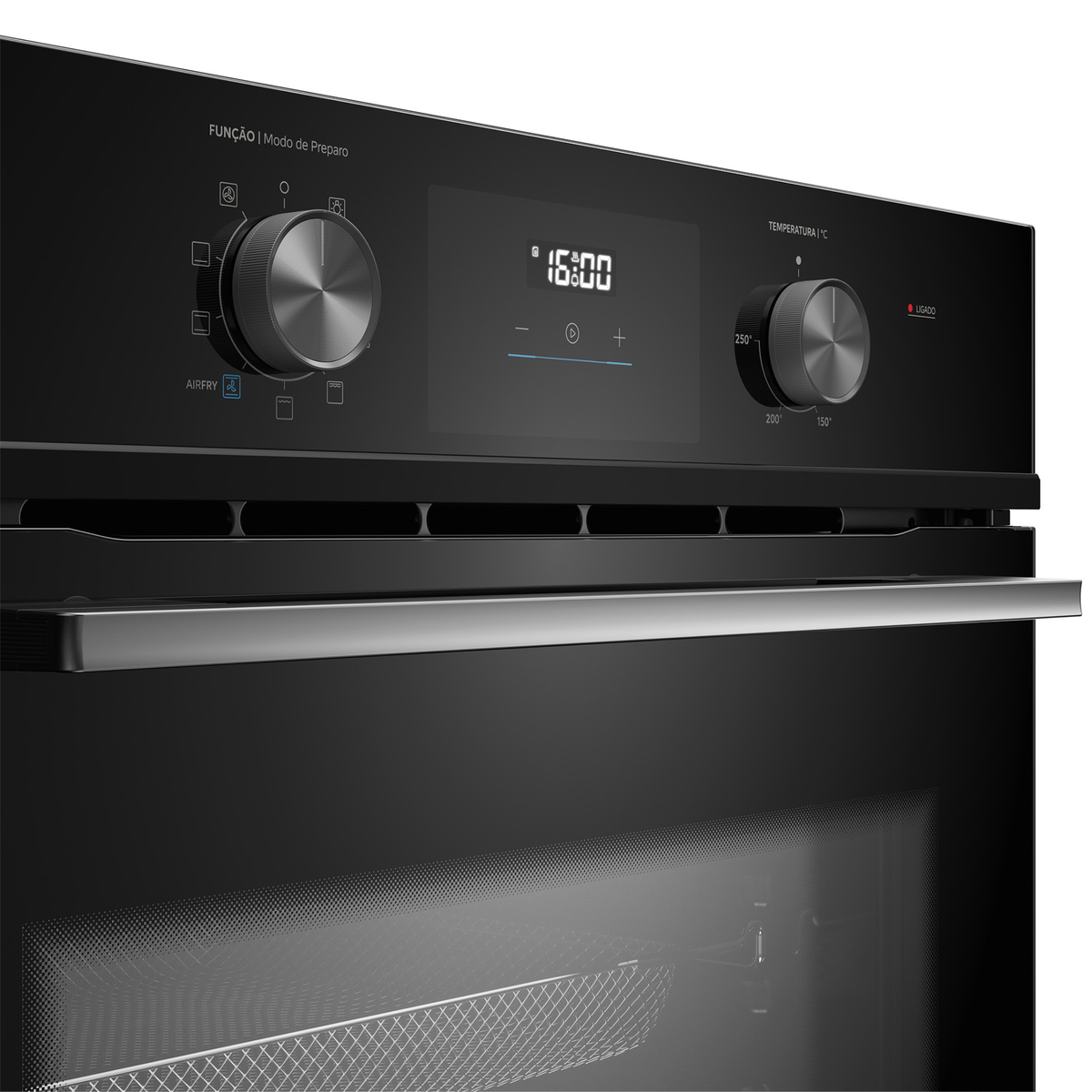 Forno de Embutir Elétrico Midea 80L TSD80P2 com Função AirFryer Preto 220V