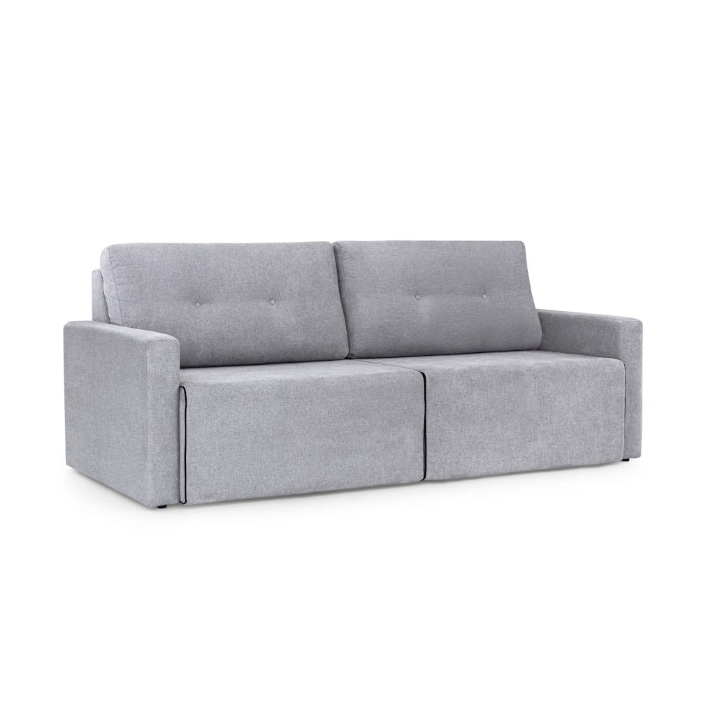 Sofá MH4253 200cm Herval 2 assentos Retráteis Linho Cinza