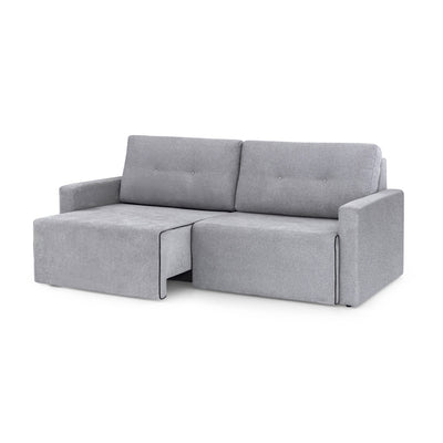 Sofá MH4253 200cm Herval 2 assentos Retráteis Linho Cinza