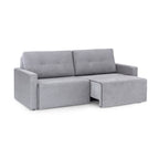 Sofá MH4253 200cm Herval 2 assentos Retráteis Linho Cinza