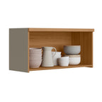 Armário Aéreo de Cozinha Linea Allure 80cm 1 Porta basculante Jequitiba e Gris