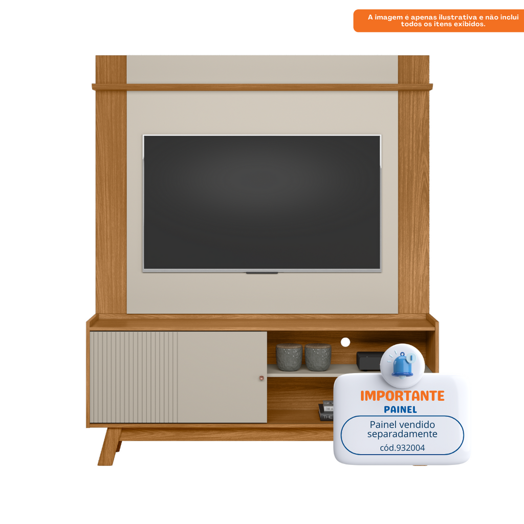 Rack Aurum Linea 160cm Nature e Off White