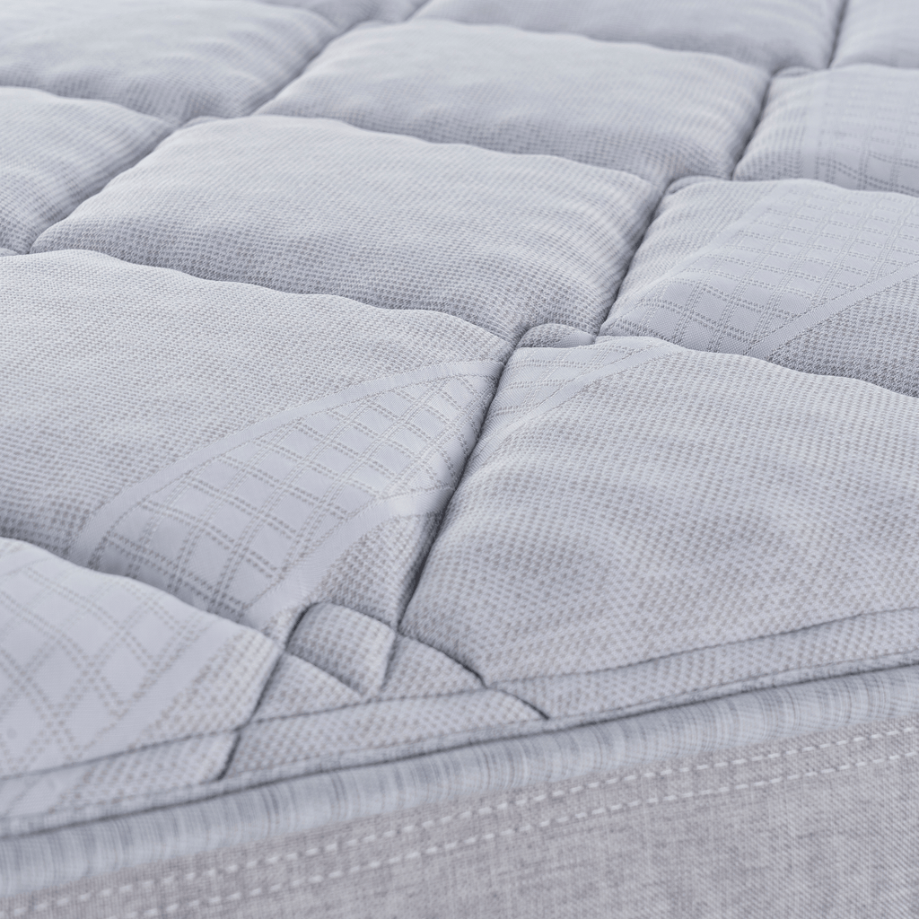 Conjunto Cama Box High Density II Queen Ecoflex 158x198x57cm Molas Superlastic Prata
