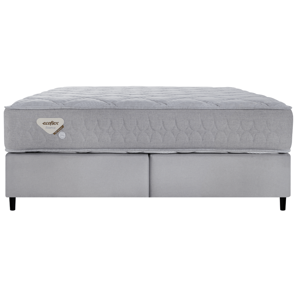 Conjunto Cama Box High Density II Queen Ecoflex 158x198x57cm Molas Superlastic Prata